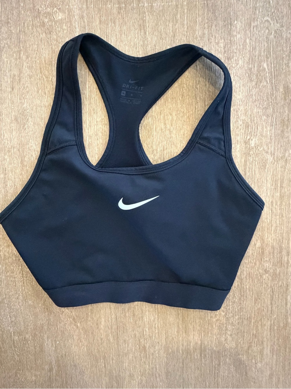 Nike Dri-FIT Black Racerback Sports Bra Women’s Medium